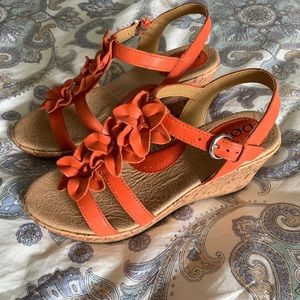 Bolo/Born/Boc wedge sandals, size 7
